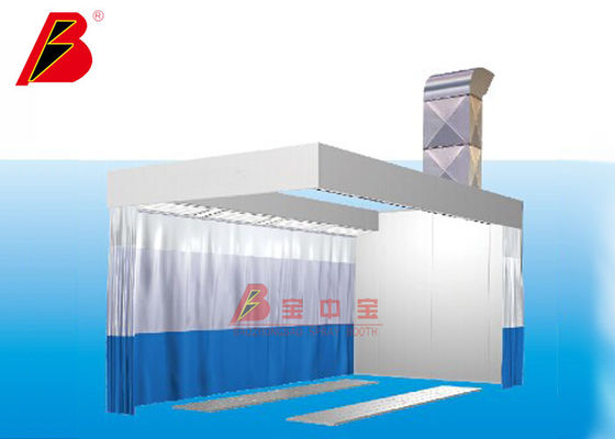 গুণ মেরামত দোকান পর্দা 6.5kw কার্টেন সহ পেইন্ট প্রস্তুতি কেন্দ্র কারখানা